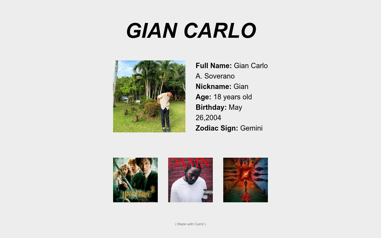 Carrd profile picture for @giancarlo